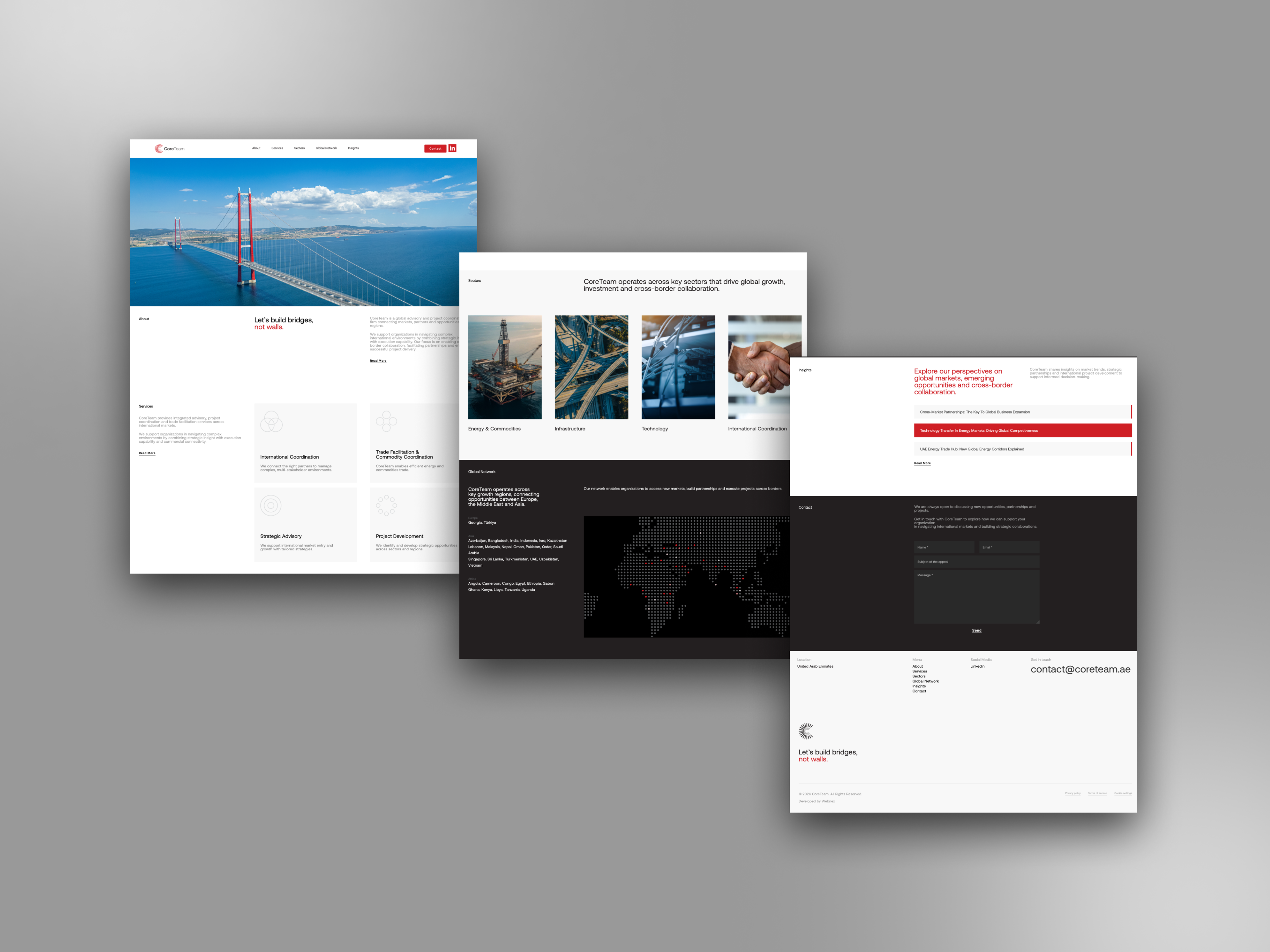 CORETEAM sayfa tasarımları